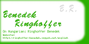 benedek ringhoffer business card